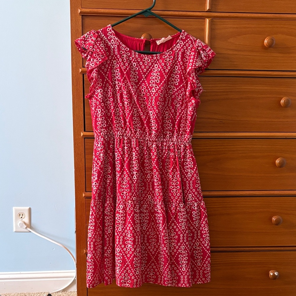 Solitaire Red and White Floral Dress